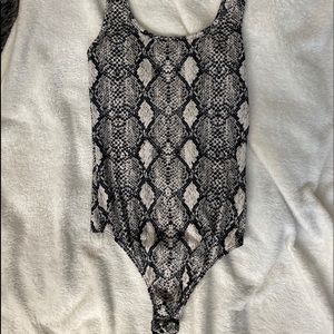 Snake print bodysuit